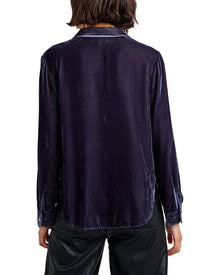 Bella Dahl | Womens | Silk-Blend Shirt | Grey Multi