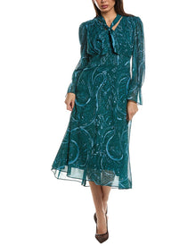 Tahari ASL | Womens | Printed Midi Dress | Blue
