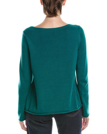 EILEEN FISHER | Womens | Bateau Neck Sweater | Green