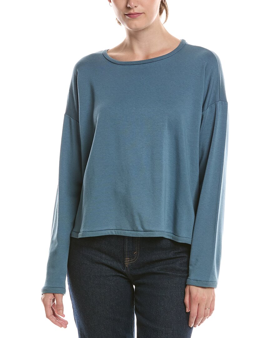 EILEEN FISHER | Womens | Cropped Boxy Top | Blue