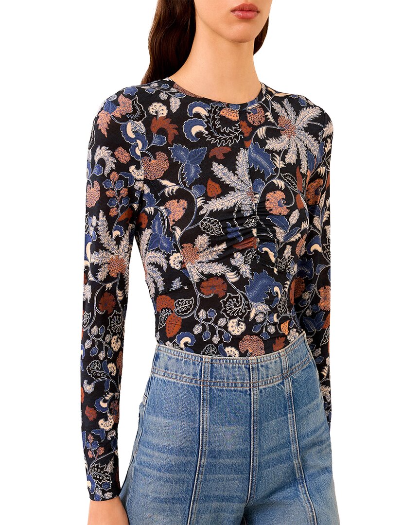 Ulla Johnson | Womens | Neri Ruched Top | Navy Multi