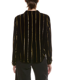 L'AGENCE | Womens | Cosette Crop Hi Low Shirt | Black