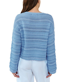 Bella Dahl | Womens | Textured Crewneck Sweater | Blue