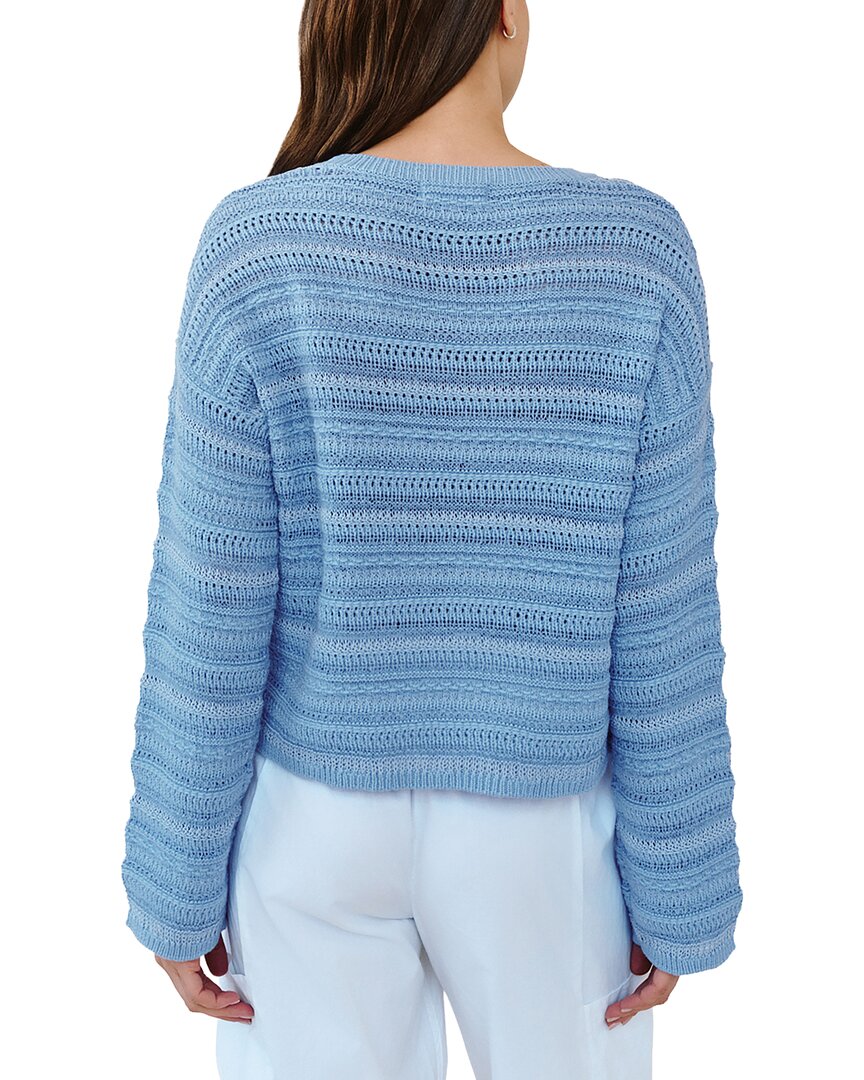 Bella Dahl | Womens | Textured Crewneck Sweater | Blue