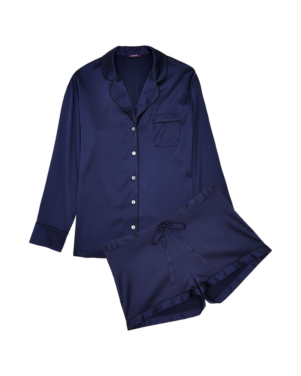 Sophia Pajama Set | Navy/Black