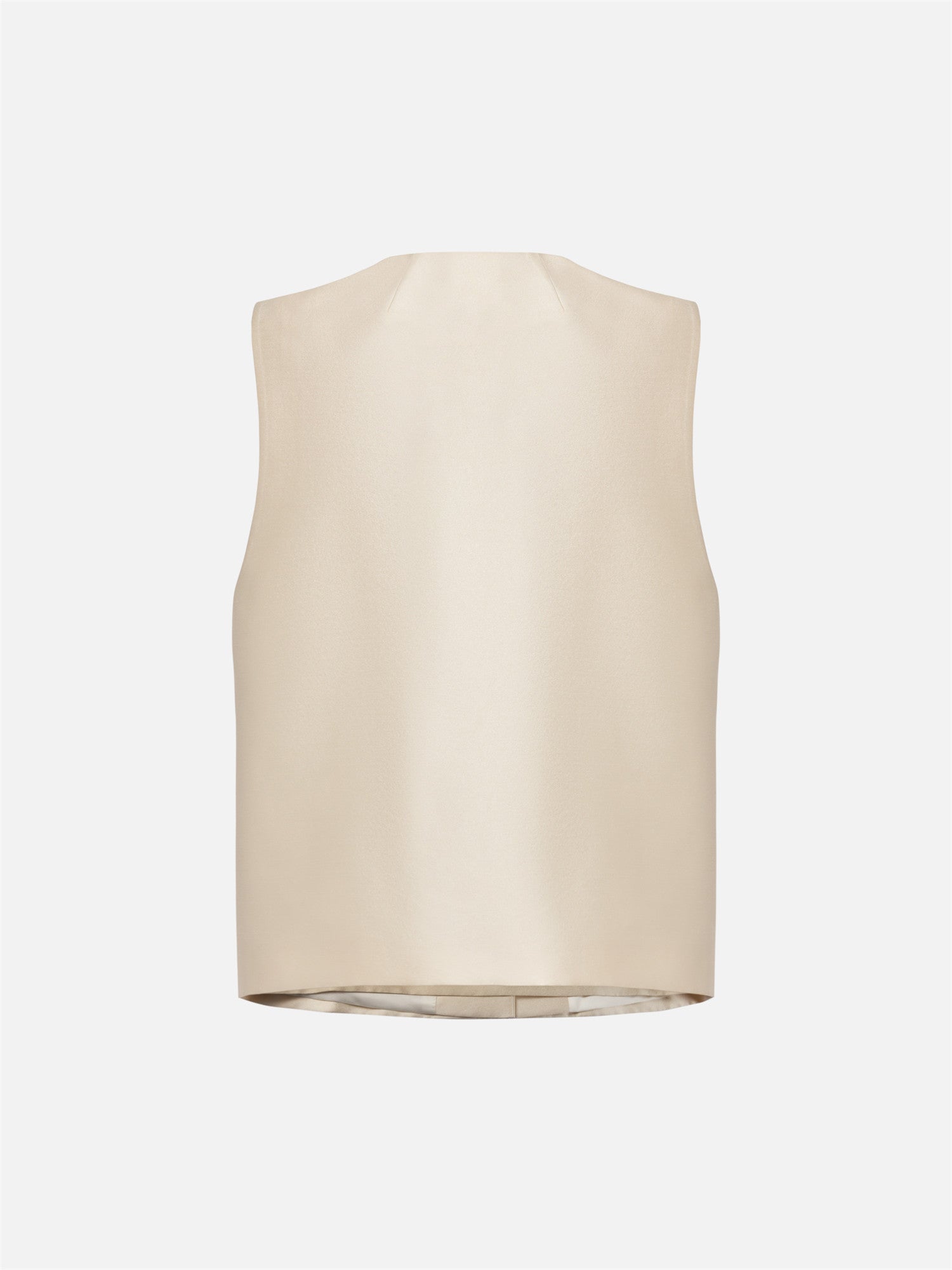Phoenix Wears Peony Heavy Embroidered Vest Jacket | White