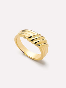 Lydia Band Ring | 14K Gold on Brass