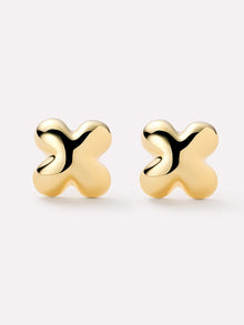 Cassia Stud Earrings | 14K Gold on Brass