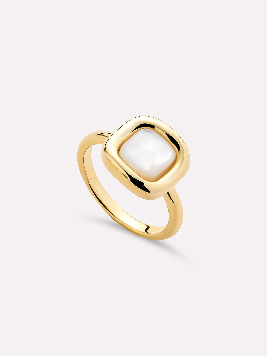 Clara Statement Ring | 14K Gold on Brass | Mother of Pearl