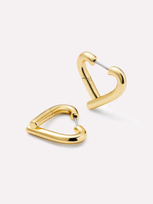 14K Gold Plated Open Hearts Love Valentines Day Statement Hoop Earrings For Women Ana Luisa Keilan