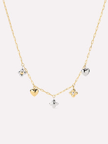 Azura Charm Necklace | 14K Gold on Brass/Rhodium on Brass