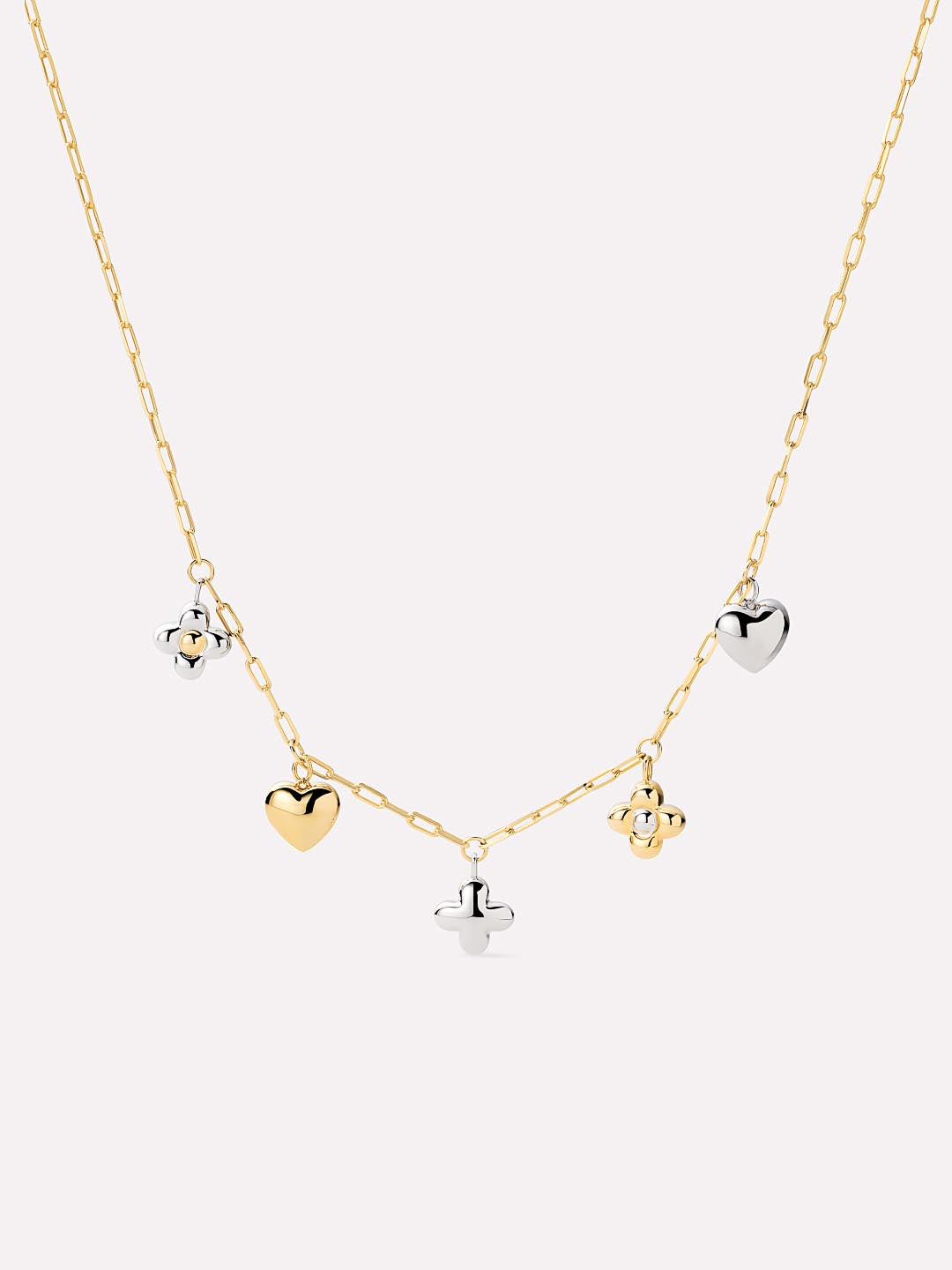Azura Charm Necklace | 14K Gold on Brass/Rhodium on Brass