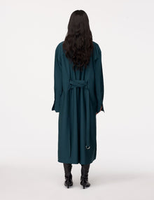 Another Tomorrow Wool Shirt Dress in Juniper – Wool Women's Dress