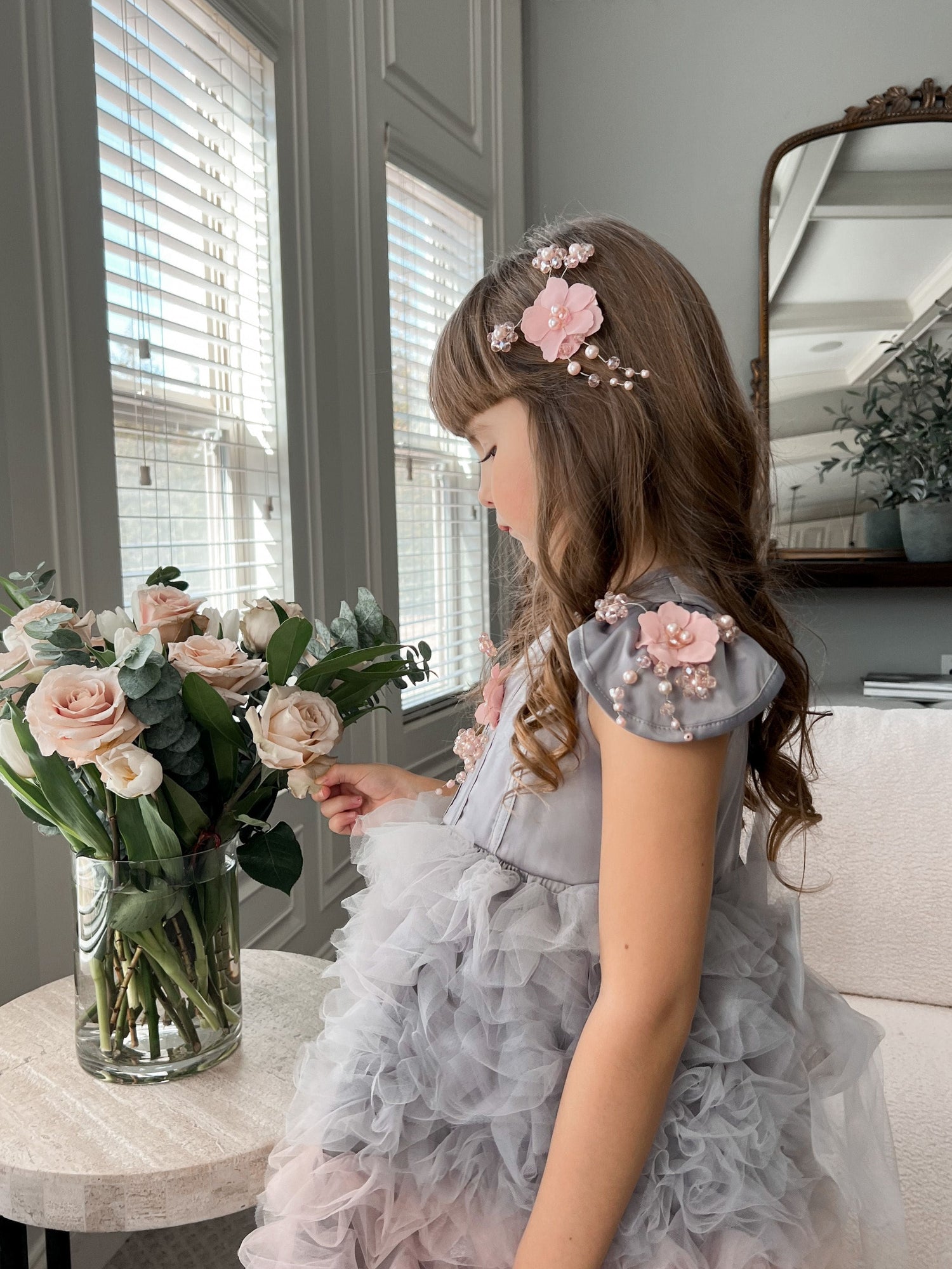 Baby Girls | Mia and Ombré Cupcake Tulle Dress | Grey & Pink