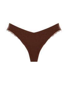 Estelle Cotton Thong | Chocolat