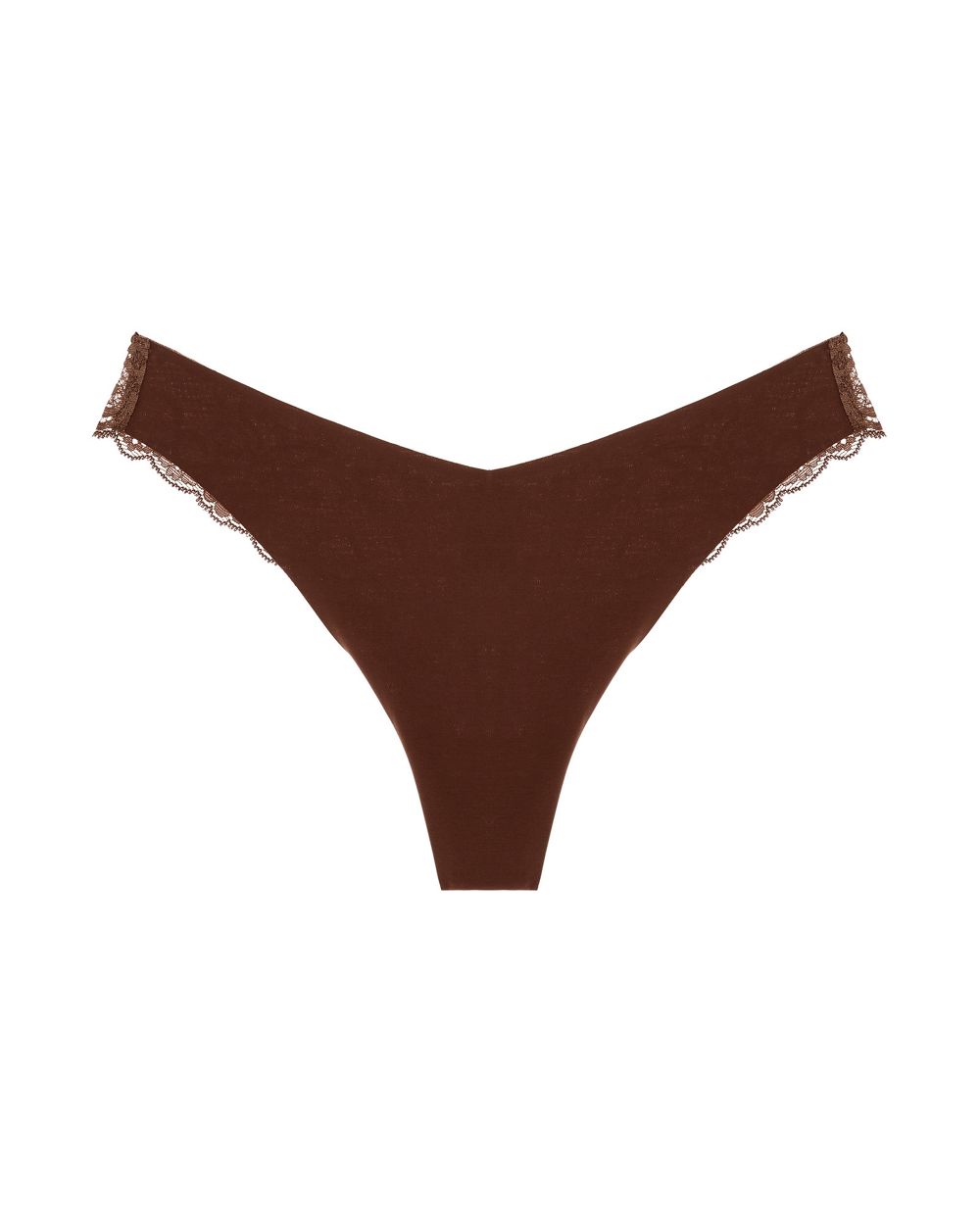 Estelle Cotton Thong | Chocolat