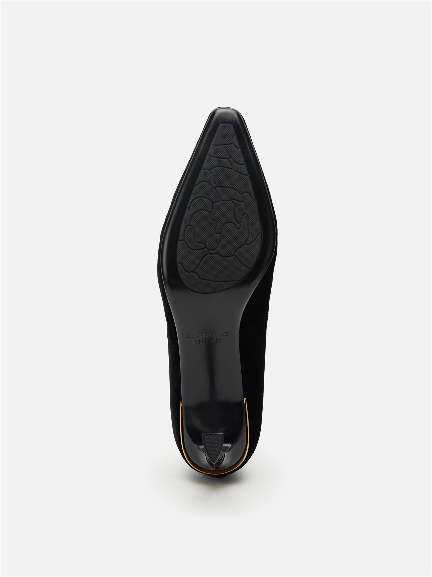 Peony Diamond Velvet High Heels | Black