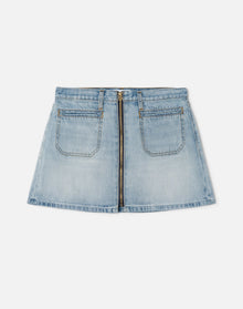 Womens | West Zip Skirt | Solana Blue