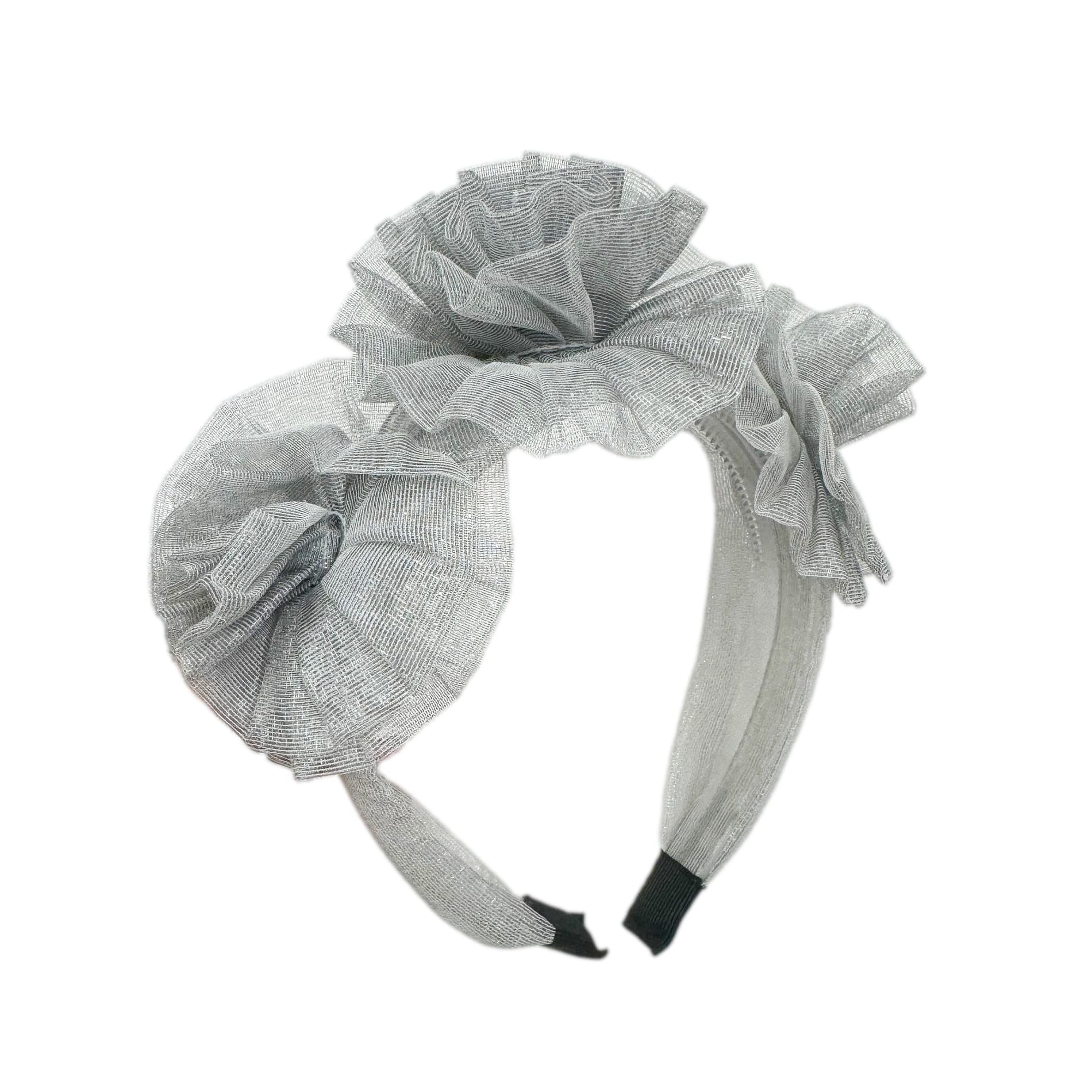 Francesca Tulle Headband | Grey