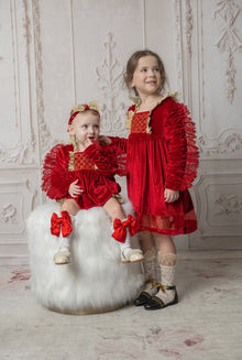Baby Girls | Victoria Velvet Dress | Red