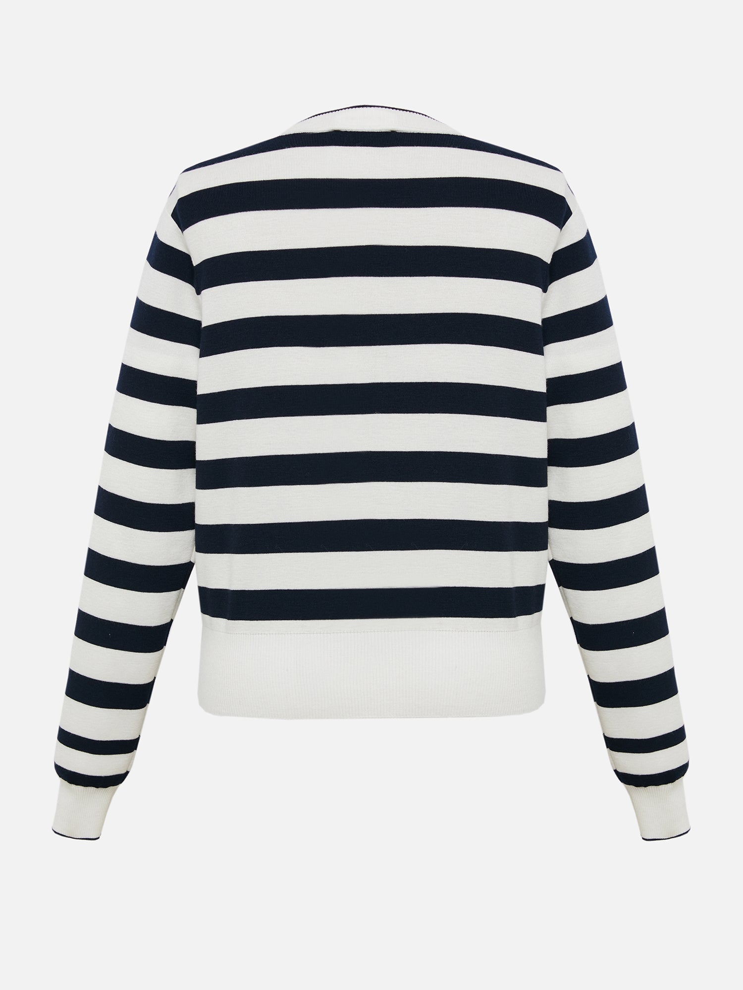 Merino Wool Knitted Cardigan | Navy