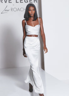 Hervé Léger X Law Roach Draped Asymmetrical Maxi Skirt | Mercury