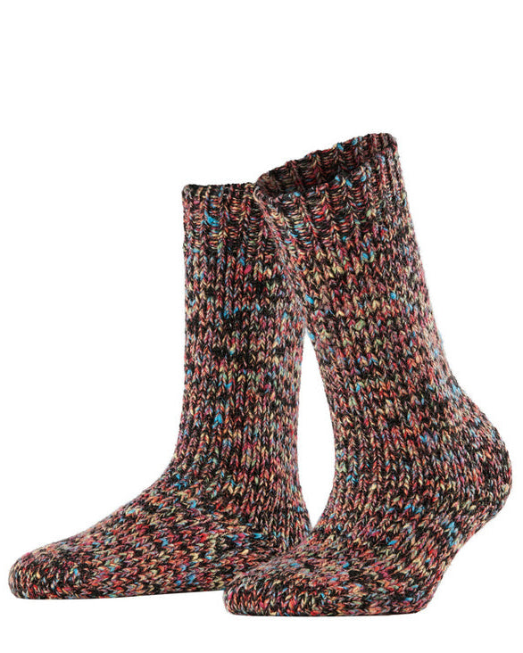 Womens | Color Flakes Boot Socks | Black