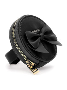 Girls | Regenerated Leather Bracelet Purse | Black