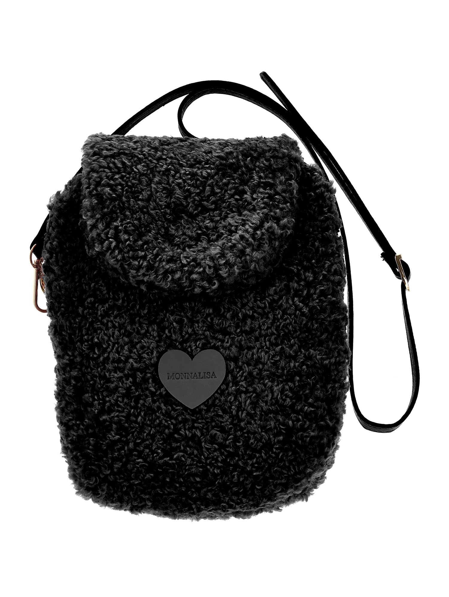 Girls | Plush Shoulder Bag | Black