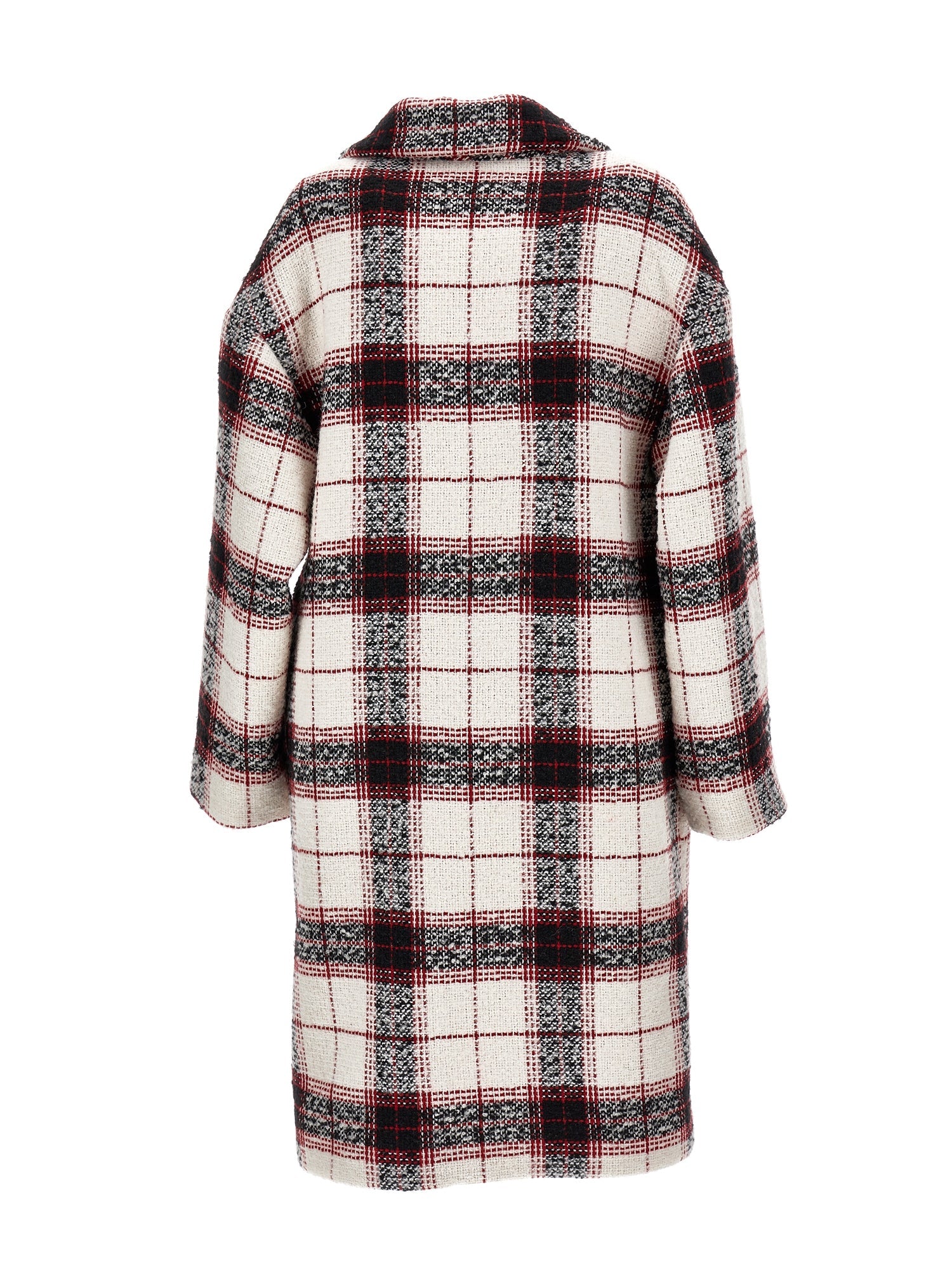 Girls | Tartan Boucle Coat | Cream/Black