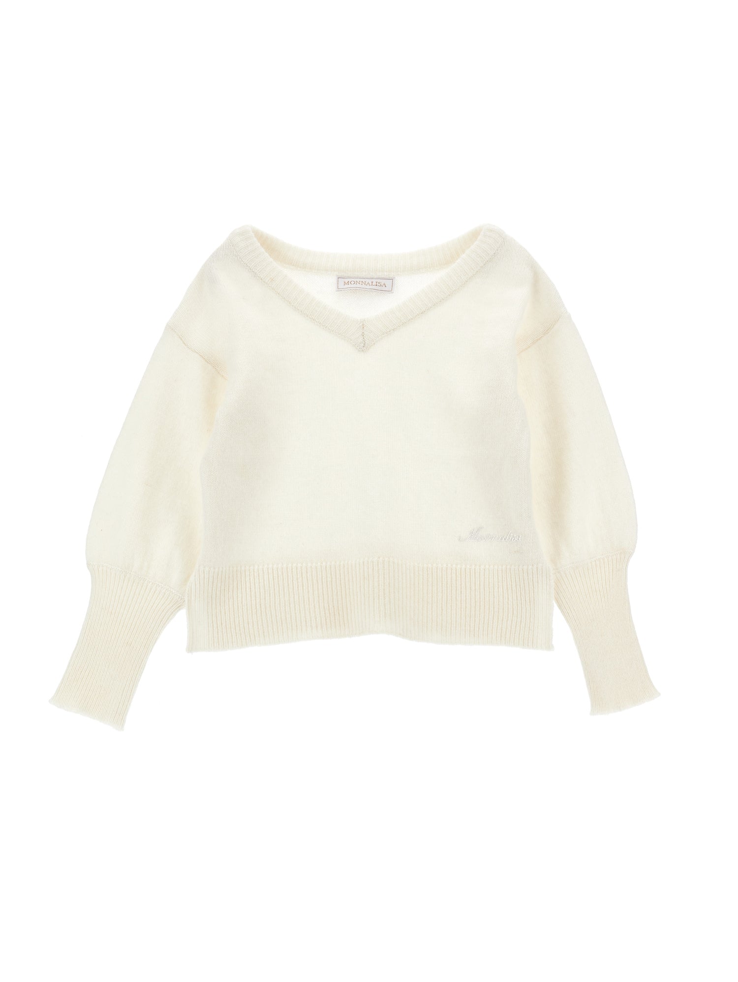 Girls | Pullover With Neckline On The Back | Cream