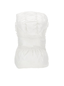 Girls | Lightweight Padded Hooded Vest | White