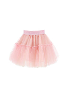 Girls | Silk Tulle Tutu Skirt | Pink/Ecru