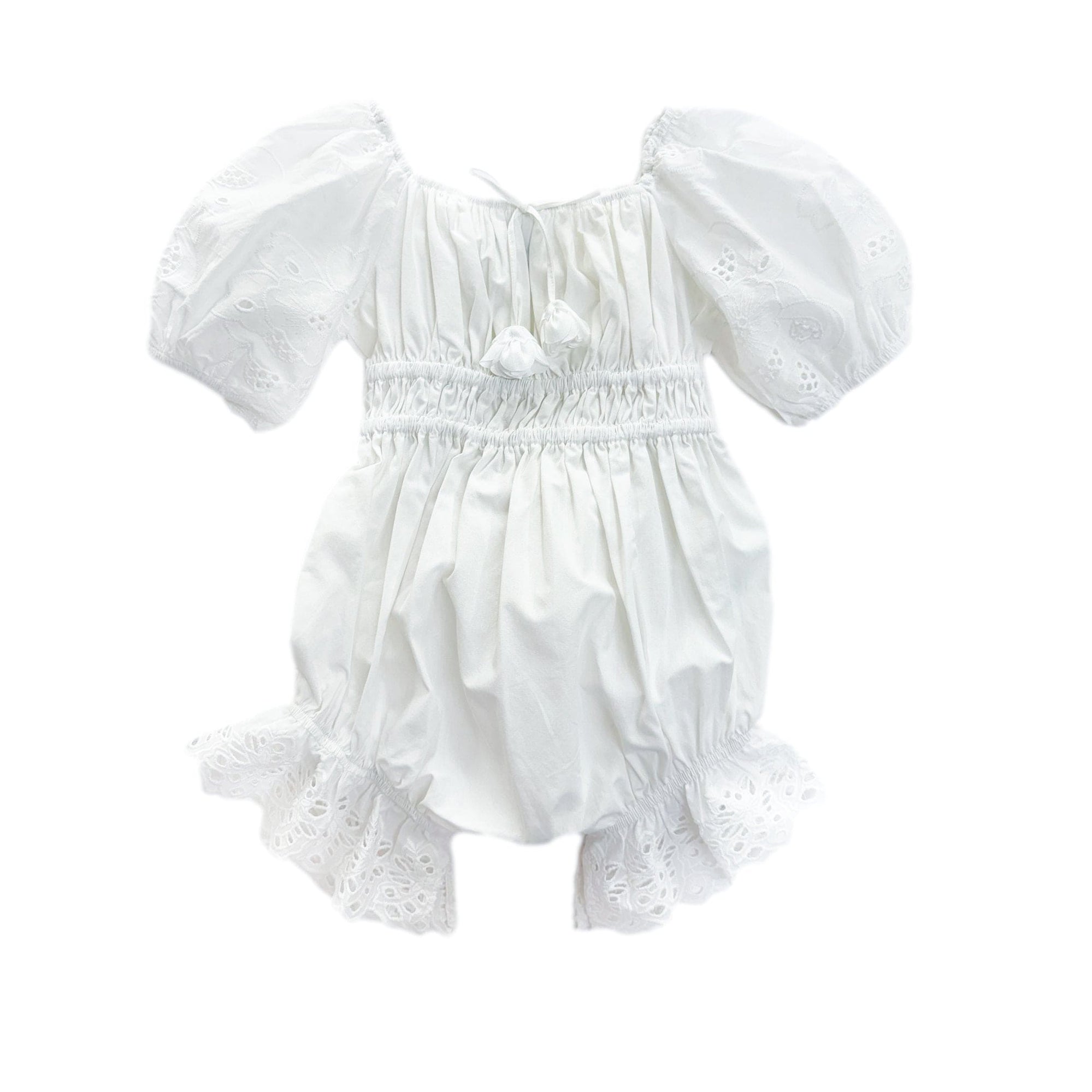 Baby Girls | Blanca Cotton Romper | White