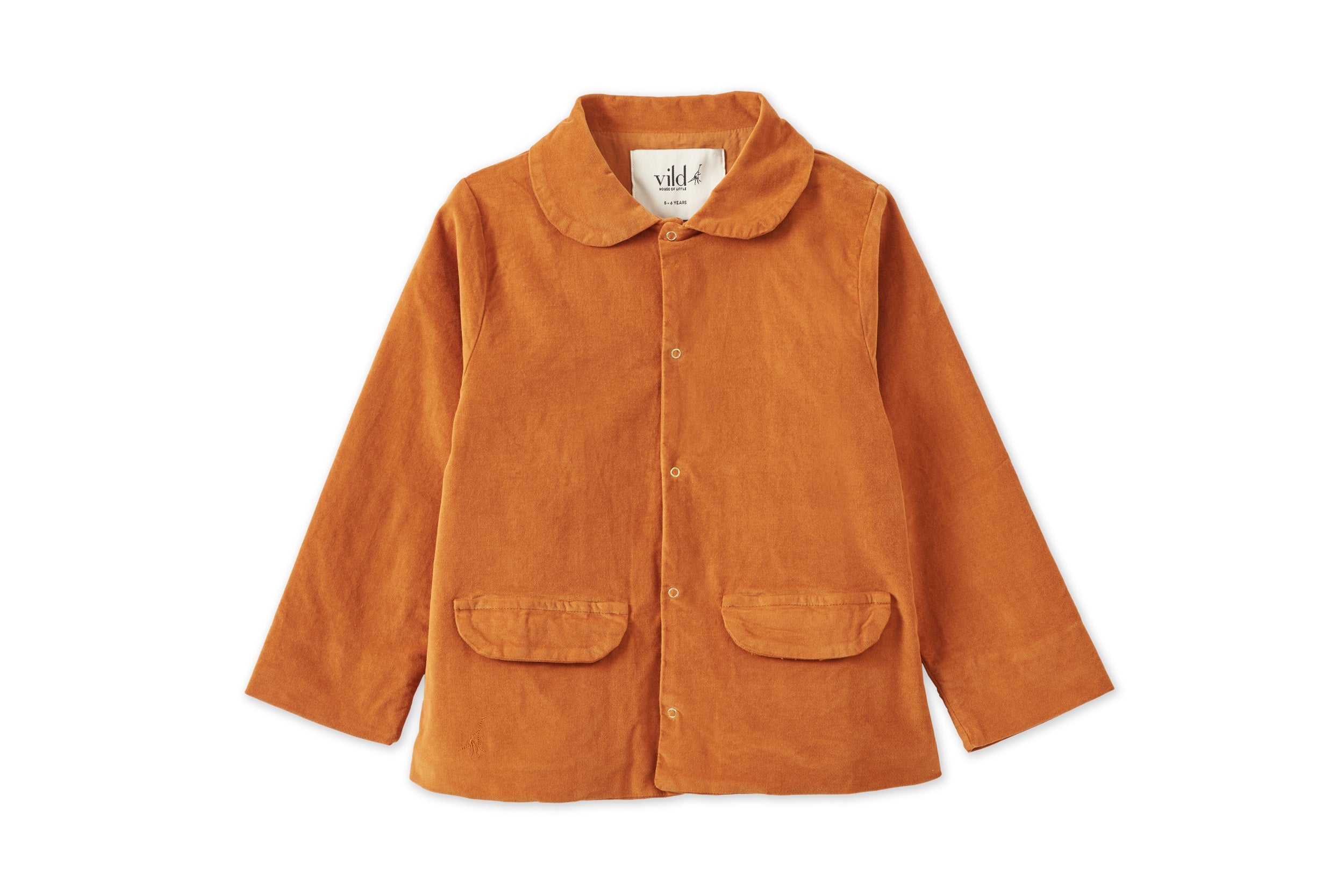Organic Cotton Velvet Jacket | Raw Sienna