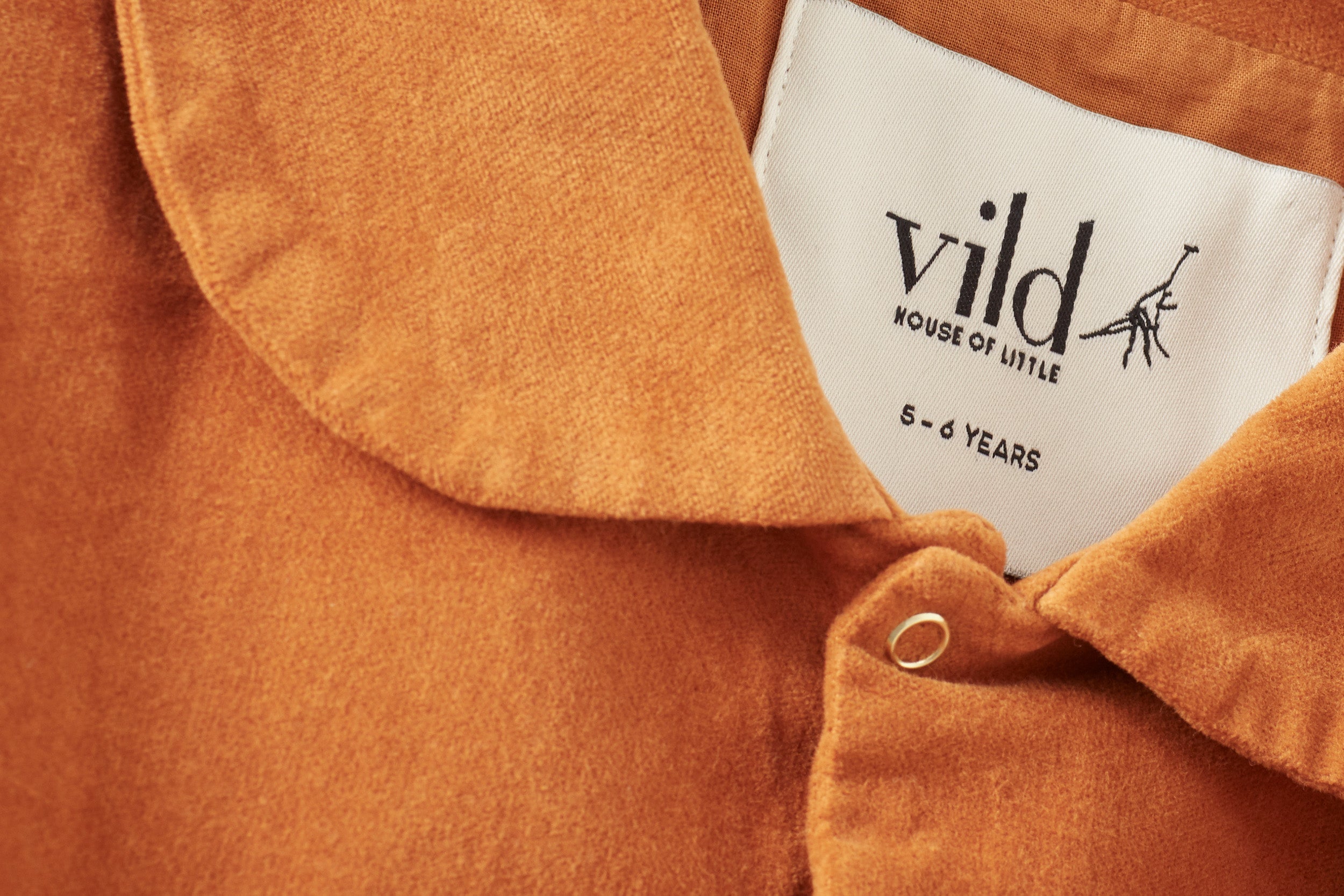 Organic Cotton Velvet Jacket | Raw Sienna