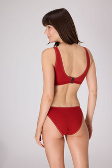 Kelly Underwire Bandeau Bikini Top | Crimson