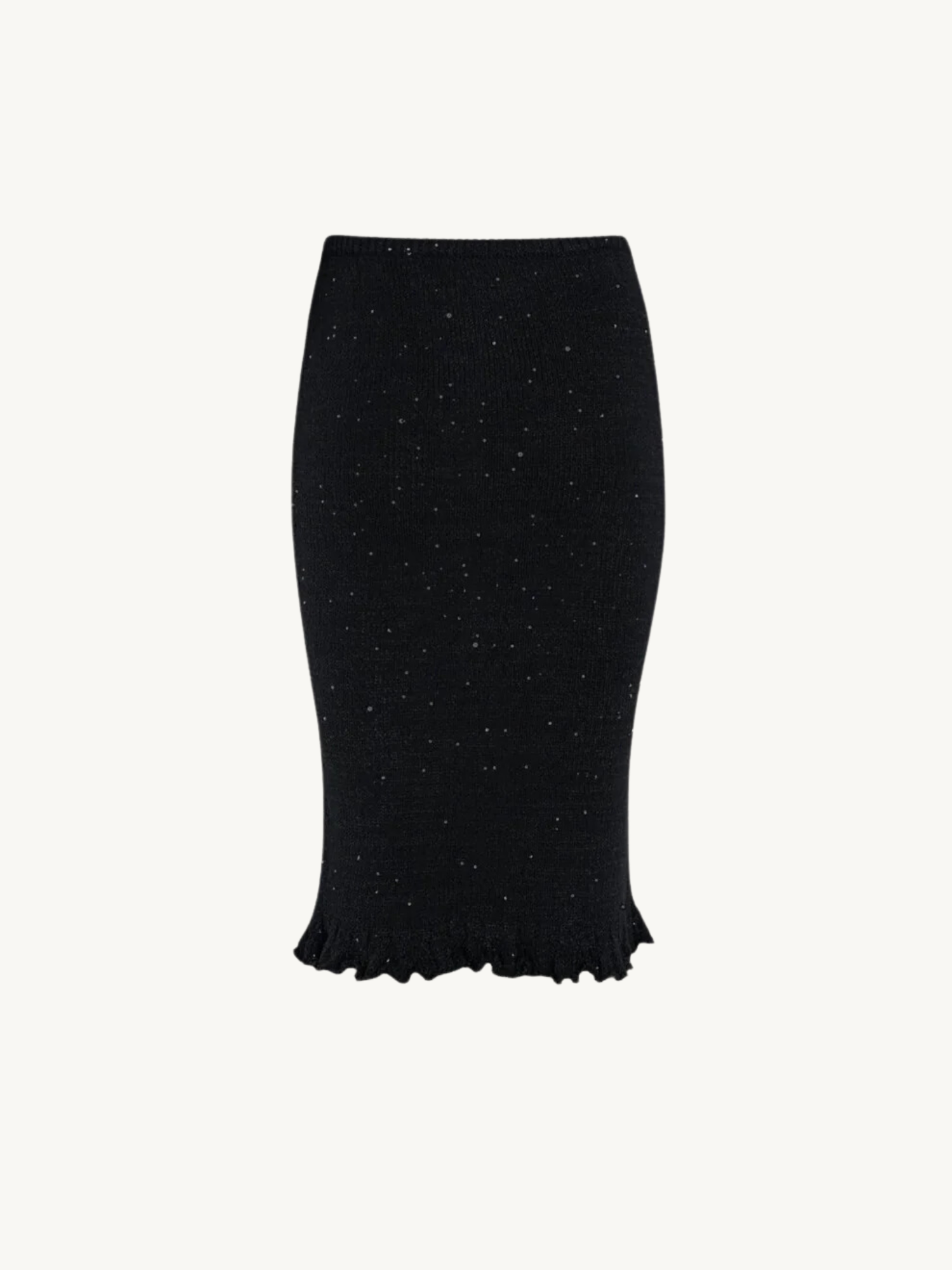 Michaela Midi Skirt | Black Sequin