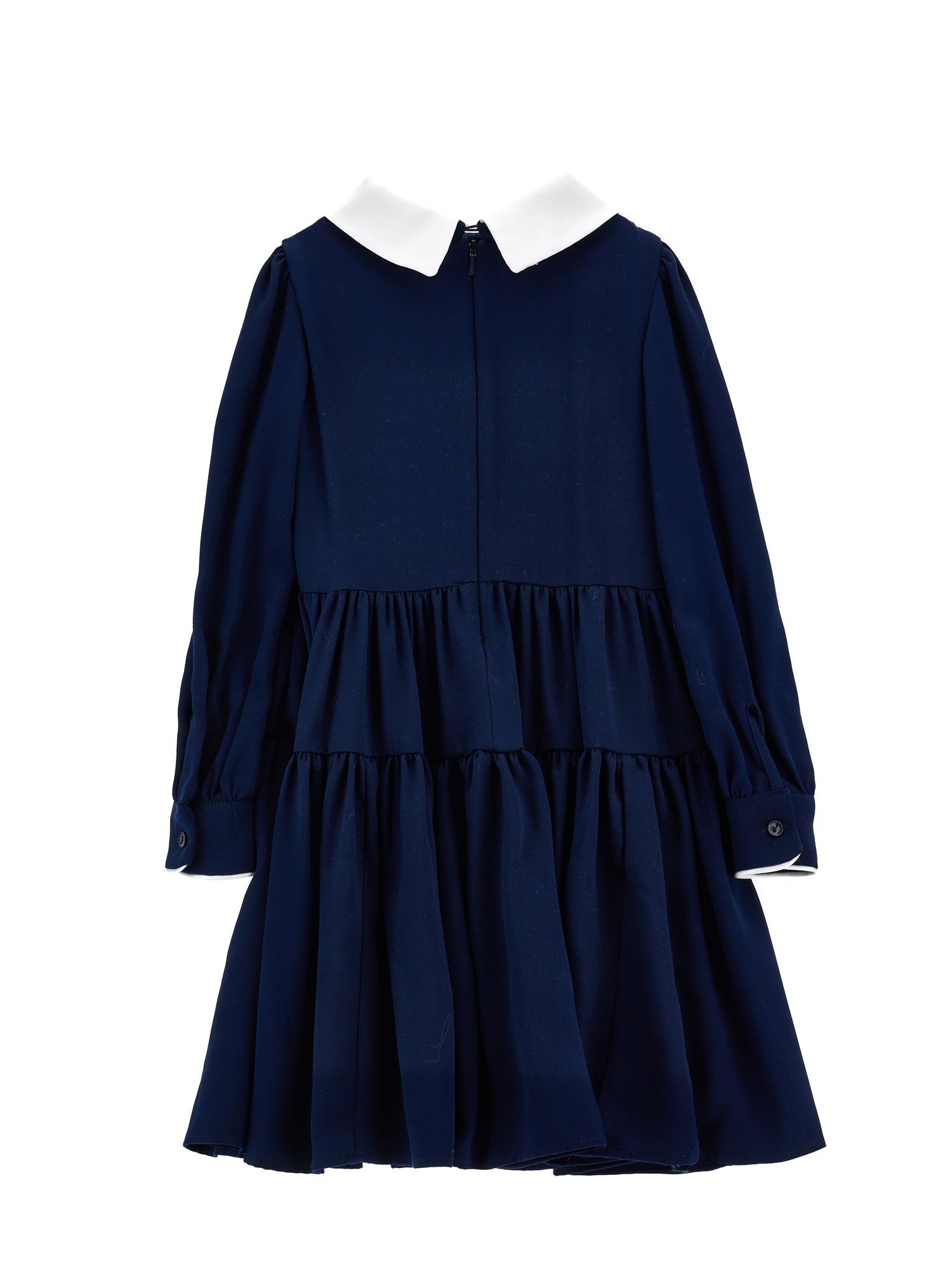 Girls | Viscose Dress With Bow | Dark Blue