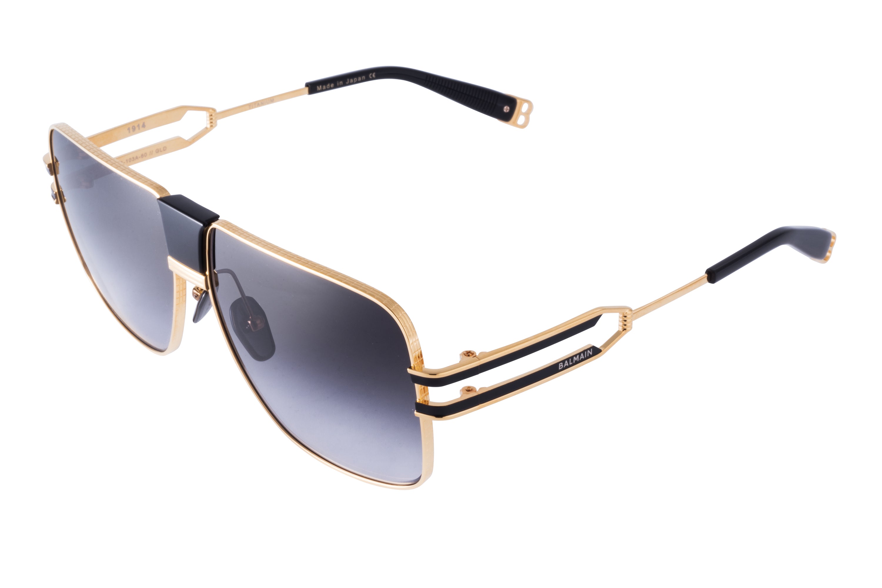 Mens | 1914 Sunglass | Gold - Matte Black - Black | Dark Grey Gradient