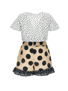 Girls | Muslin Beach Set | White/Black