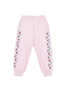 Girls | Cherry Fleece Joggers | FairyTale Pink