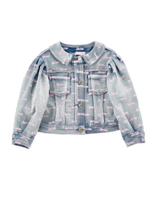 Girls | Barbie Denim Jacket | Stone Bleach