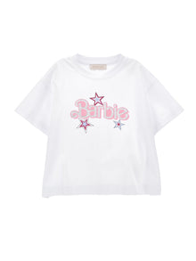 Girls | Barbie Logo Print T-Shirt | White