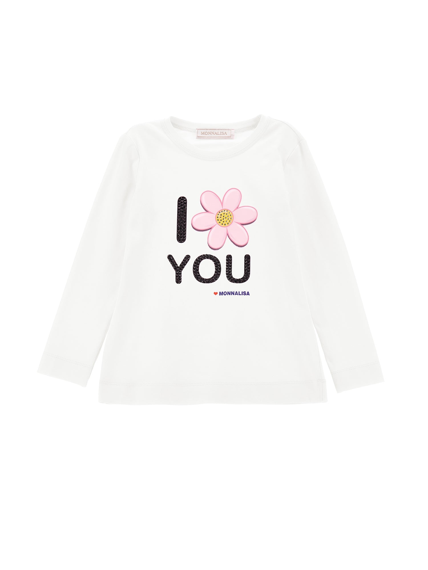 Girls | Rhinestone Jersey T-Shirt | Cream