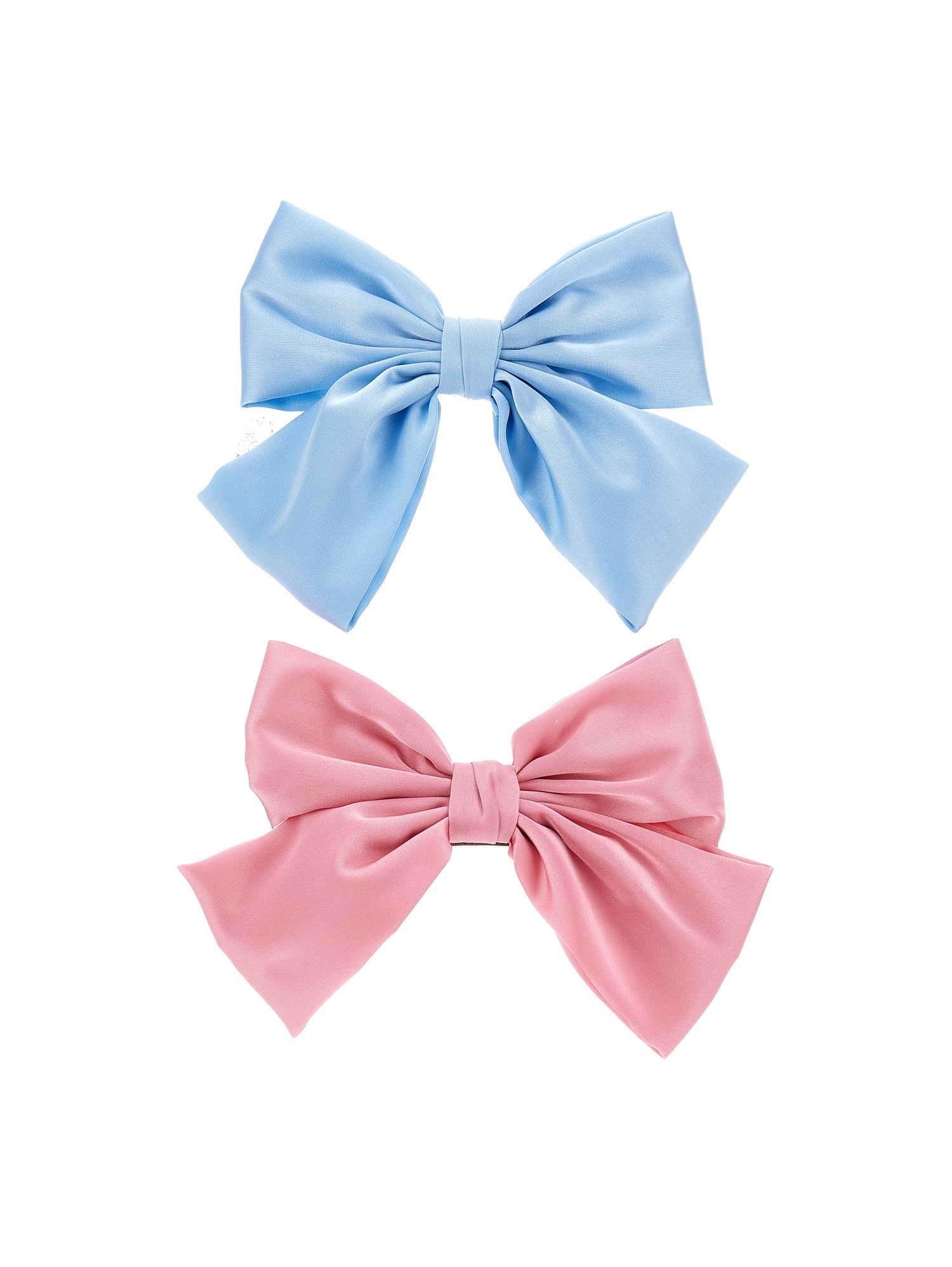 Girls | Set Of Two Bow Hair Clips | Pink/Light Blue