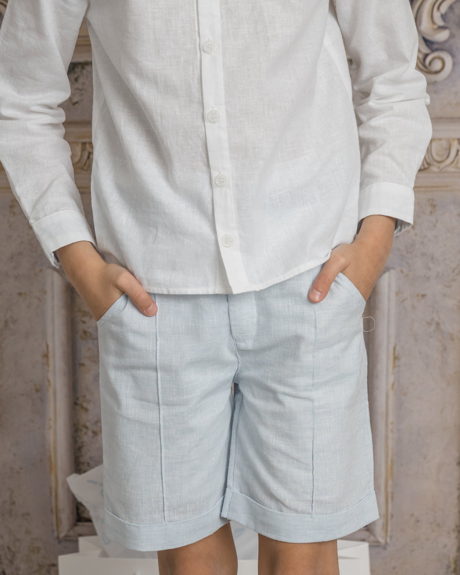 Boys | Charlotte Button Down Shirt | Baby Blue
