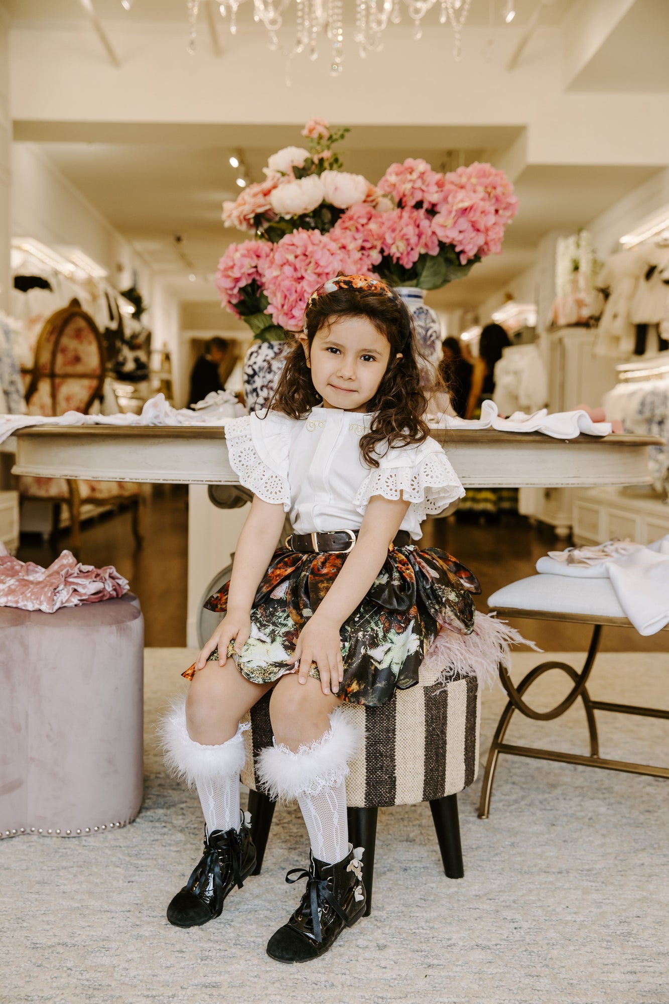 Baby Girls | Alexis Blouse and Skirt Set | White x Multi
