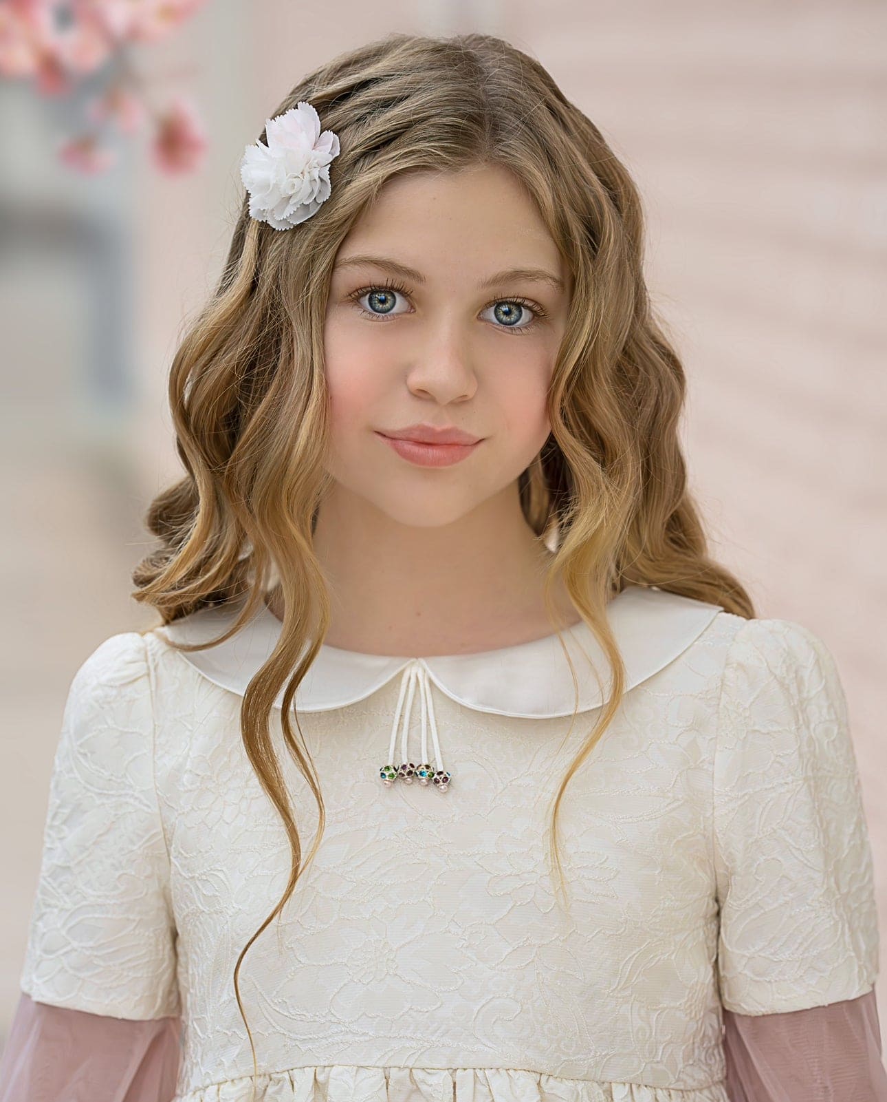 Baby Girls | Cherry Blossom Dress | Beige