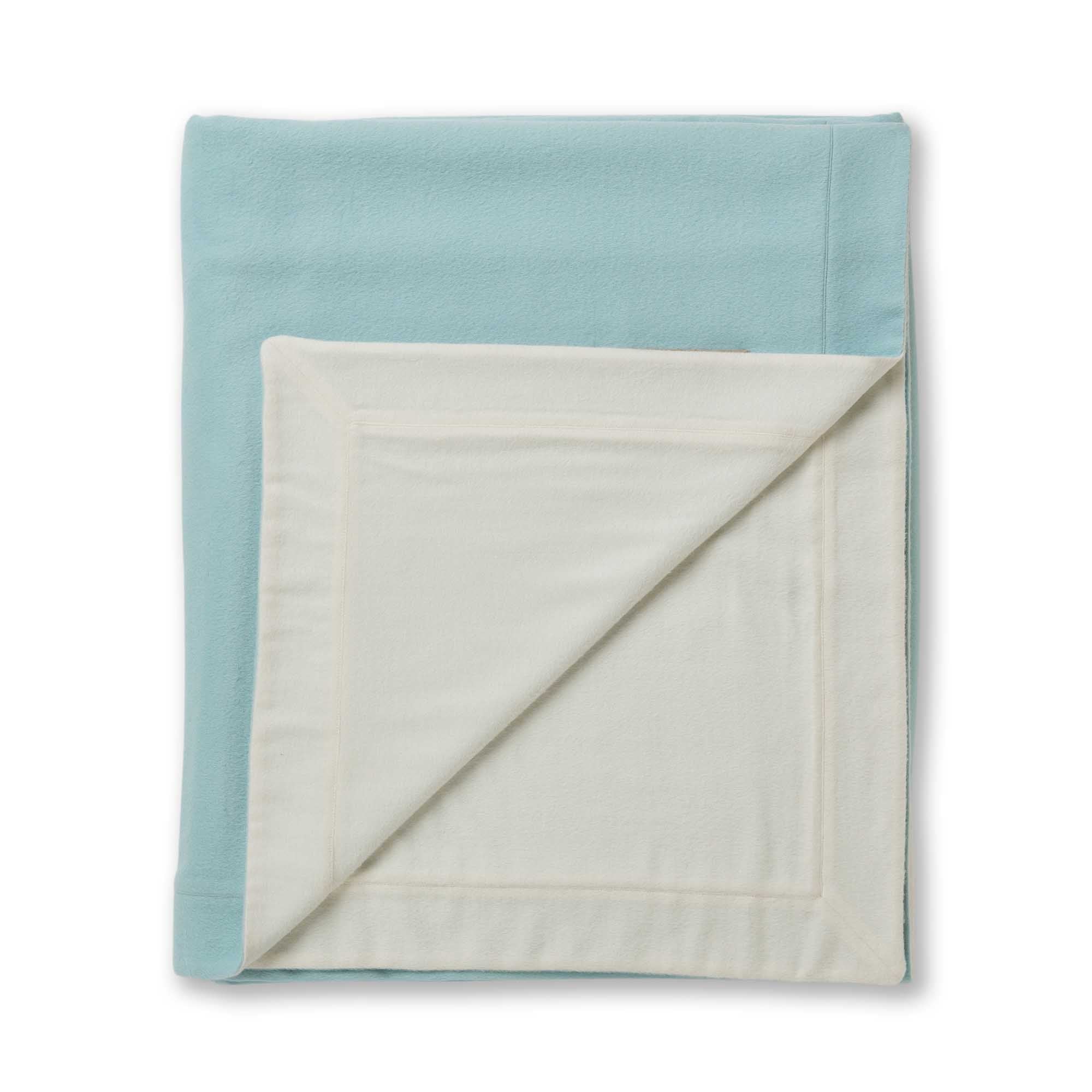 Hudson Bed Blanket | Aqua/Ivory